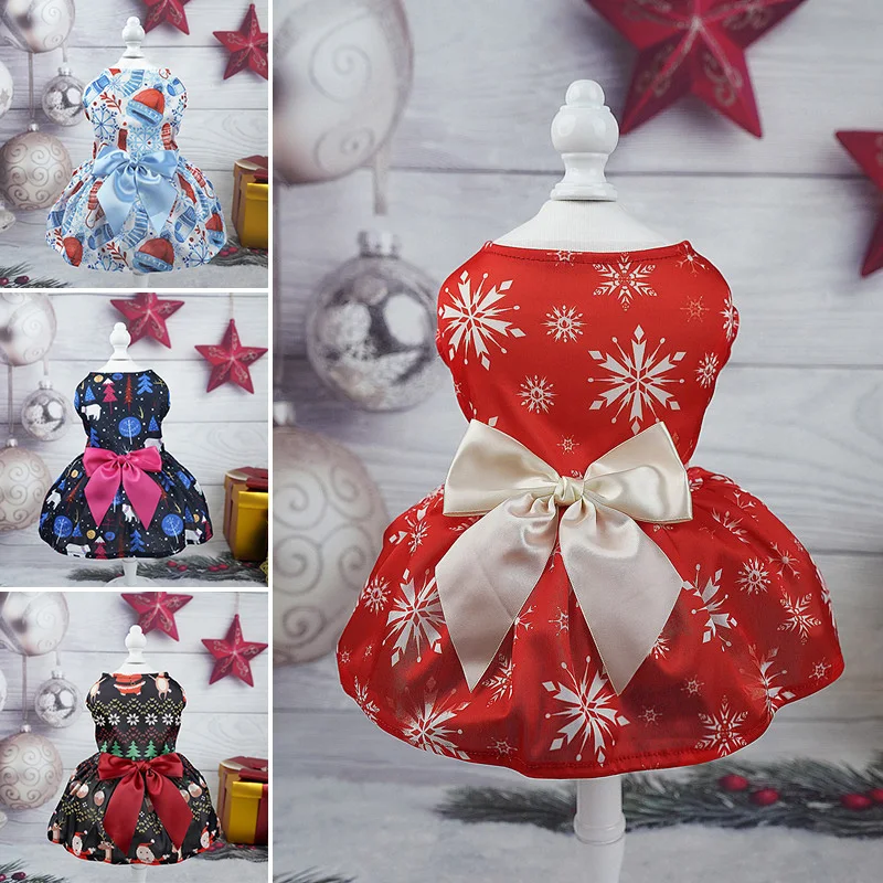 Winter Cute Pets Christmas Dresses