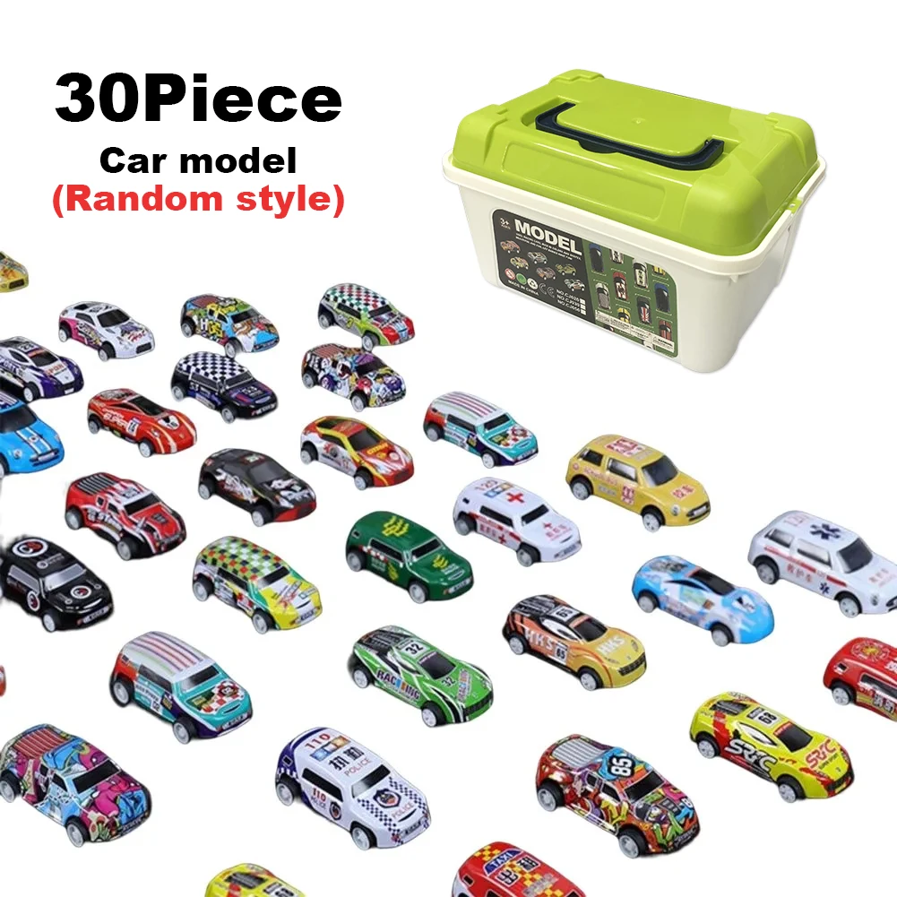 Diecast Mini Car Set with Storage Box - Sliding Inertia Toy Kit