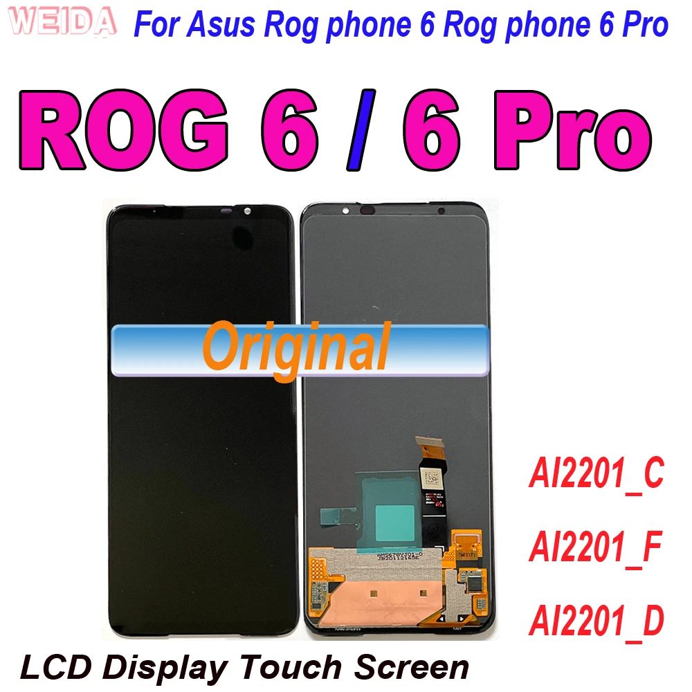 6.78 "Originale Per Asus Rog Phone 6 Rog 6 Display Lcd Touch Screen Digitizer Assembly Per Asus Rog Phone 6 Pro Rog 6 Pro Lcd