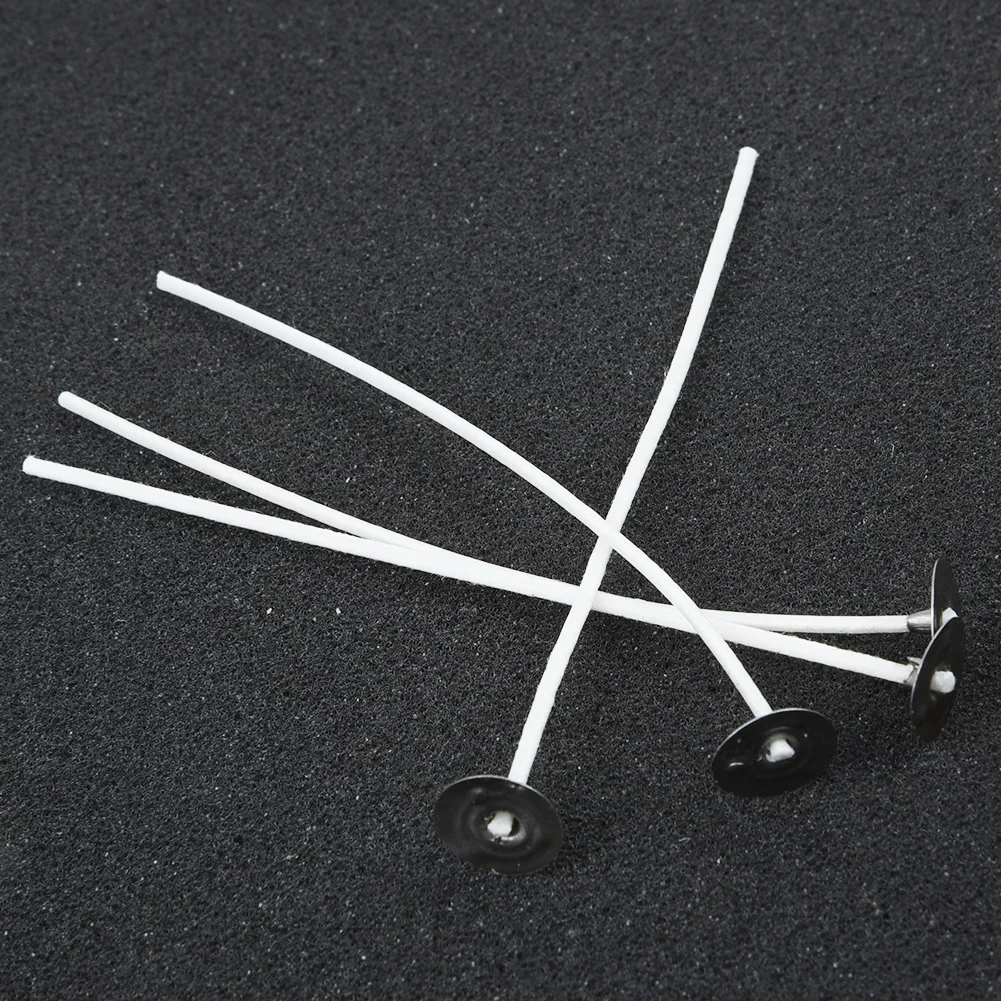 30Pcs 10cm Butter Wicks Pure Cotton Smokeless Candle Wicks Cotton Core Pre Waxed W/ Sustainers For Candle Making DIY candle wick,candle wicks,candle making kit,candle making tool