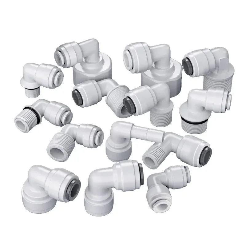 Right Angle Elbow RO Water Fitting 3/8" Hose Pope 1/2" Male Female Thread Connector Filter Reverse Osmosis Parts – Detail 3