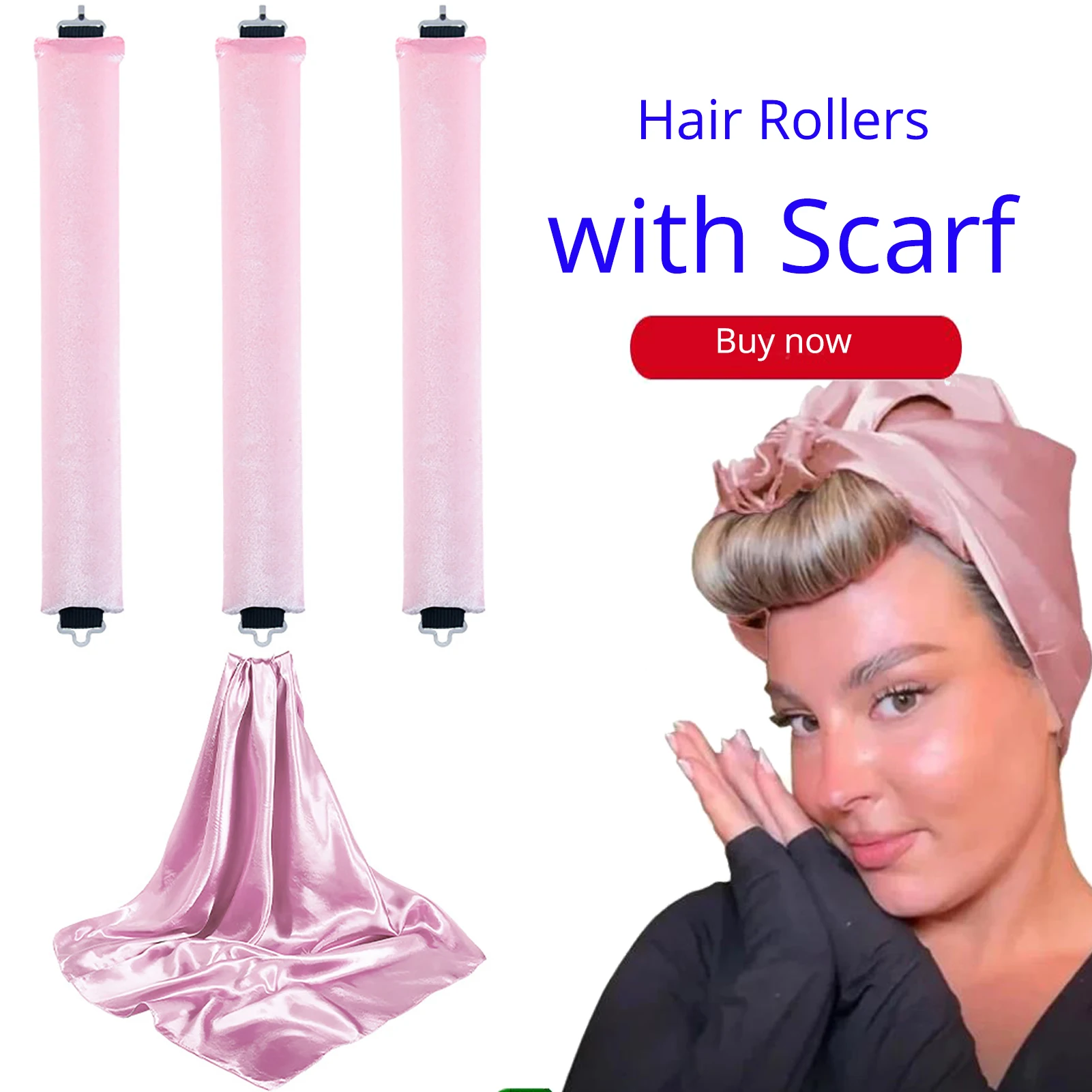 Soft Hair Curlers with Scarf overnight Hair blowout Curling Rod No Heat Rollers Headband Sleeping Lazy hair styling Tools