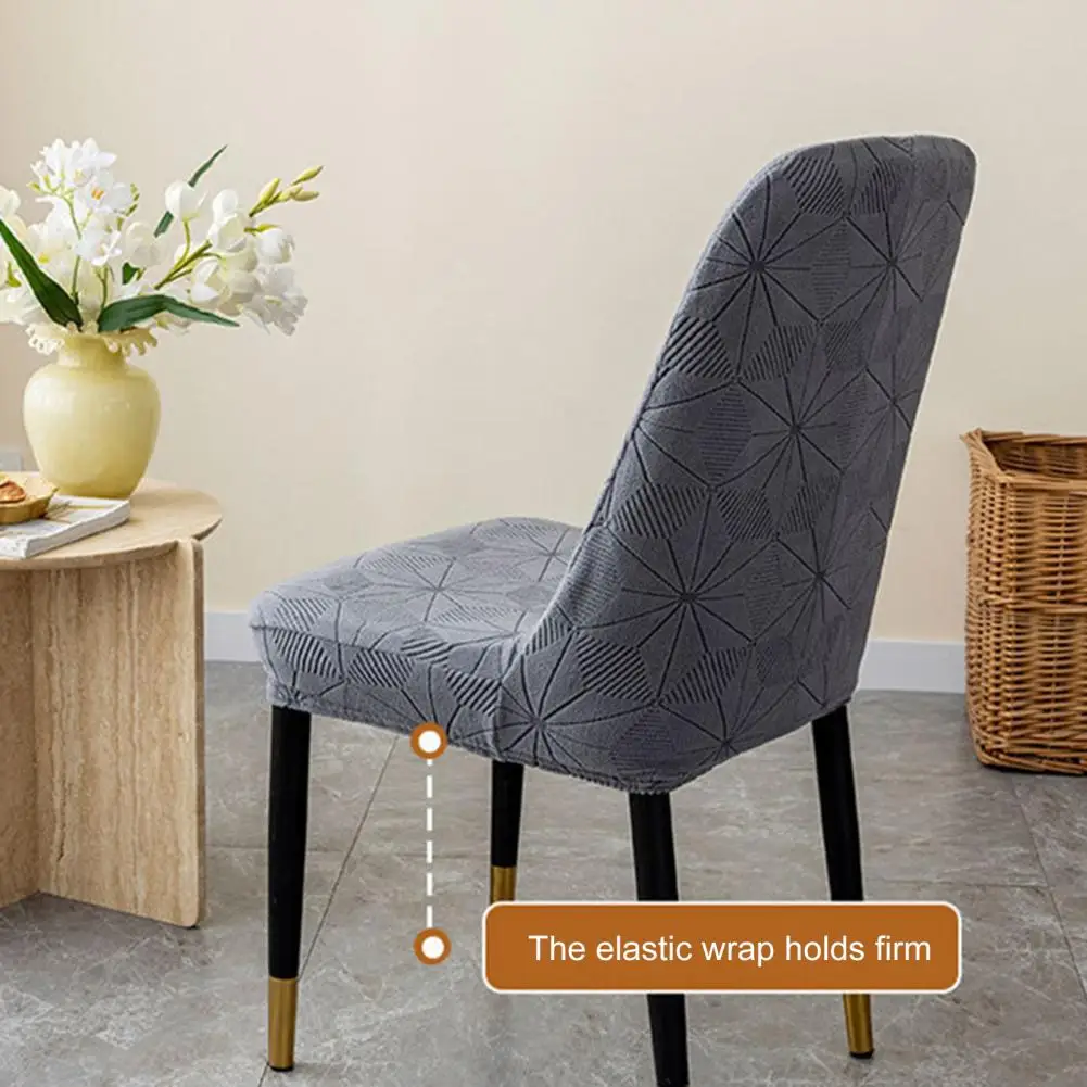 

Elastic Chair Cover Elastic Jacquard Chair Cover Slip-resistant Seat Protector for Dining Room Decor Home Chair Cover for Chairs