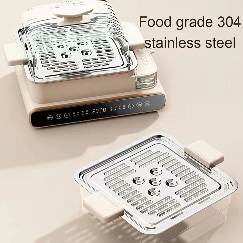 DMWD 20L Electric Food Steamer Pot Heater Three Layers Stainless Steel Steaming Cooking Breakfast Machine Pan Warmer Multicooker