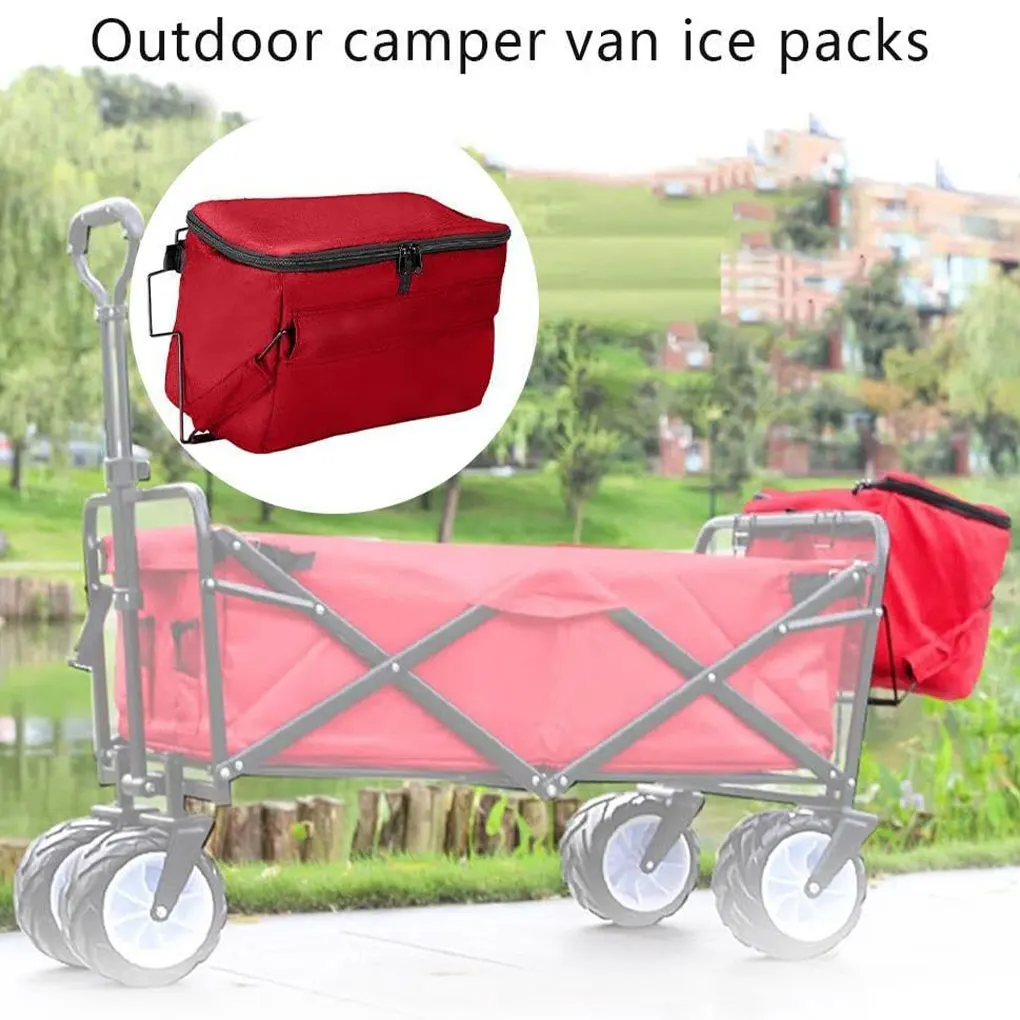 Portable Lunch Cooler Folding Bags Insulation Picnic Ice Pack Thermal Bag Outdoor Beach Camping Drink Food Carrier Tableware