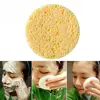 5PCs Yellow Round Beauty Tools Makeup Pads Cosmetic Puff Face Wash Cleansing Sponge 3