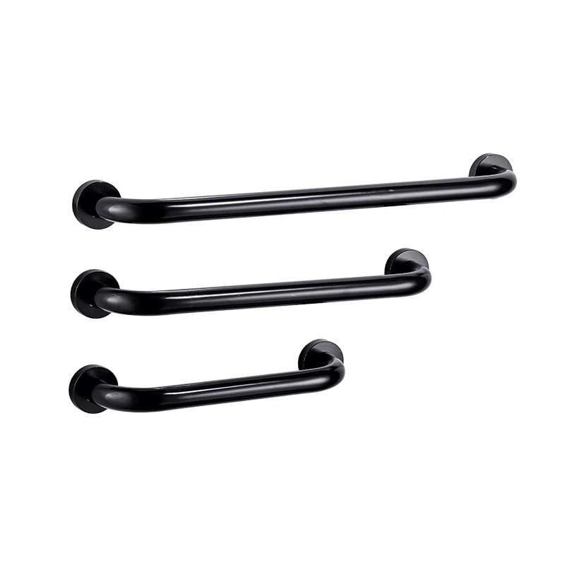 Black Space Aluminum Bathtub Grab Bars Handrails Old People Bathroom Handle Armrest Safety & Accessories Wc Towel Bar images - 6