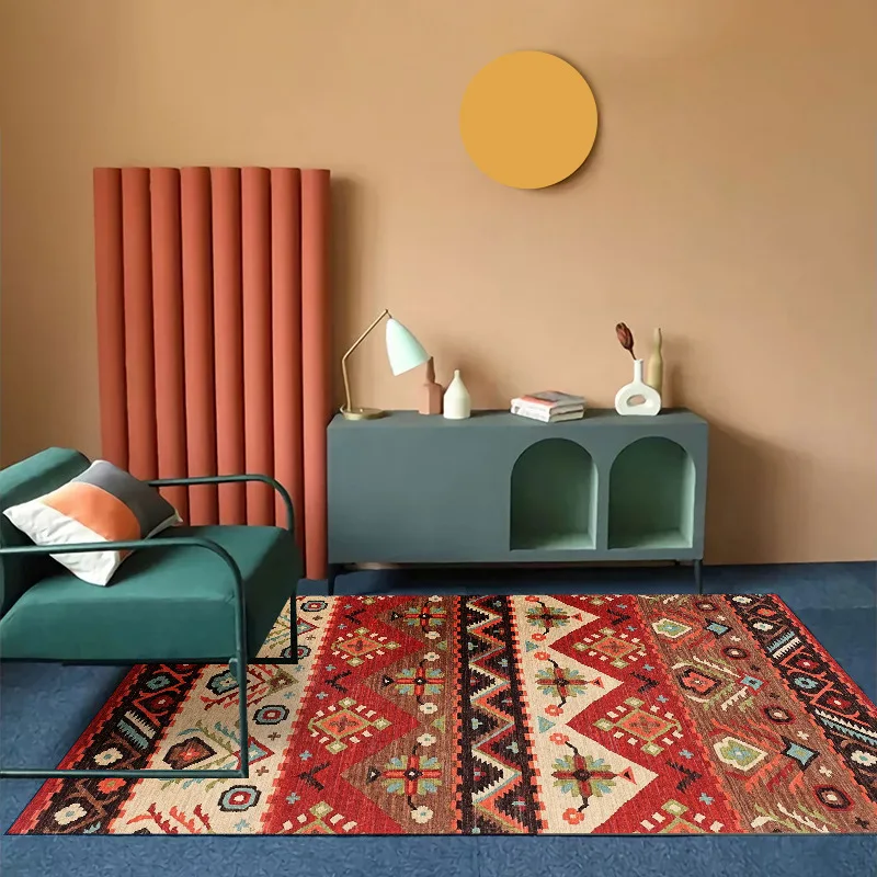 Bohemia žití pokoj koberečky etnický styl ložnice kobereček velký areál koberečky protiskluzový verandě rohož dekorace domácí káva stolečky podlaha rohože