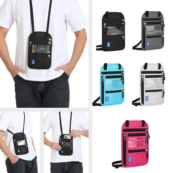 Borsa Porta Passaporto RFID Impermeabile Multitasche Antifurto con Tracolla Regolabile per Documenti e Passaporto