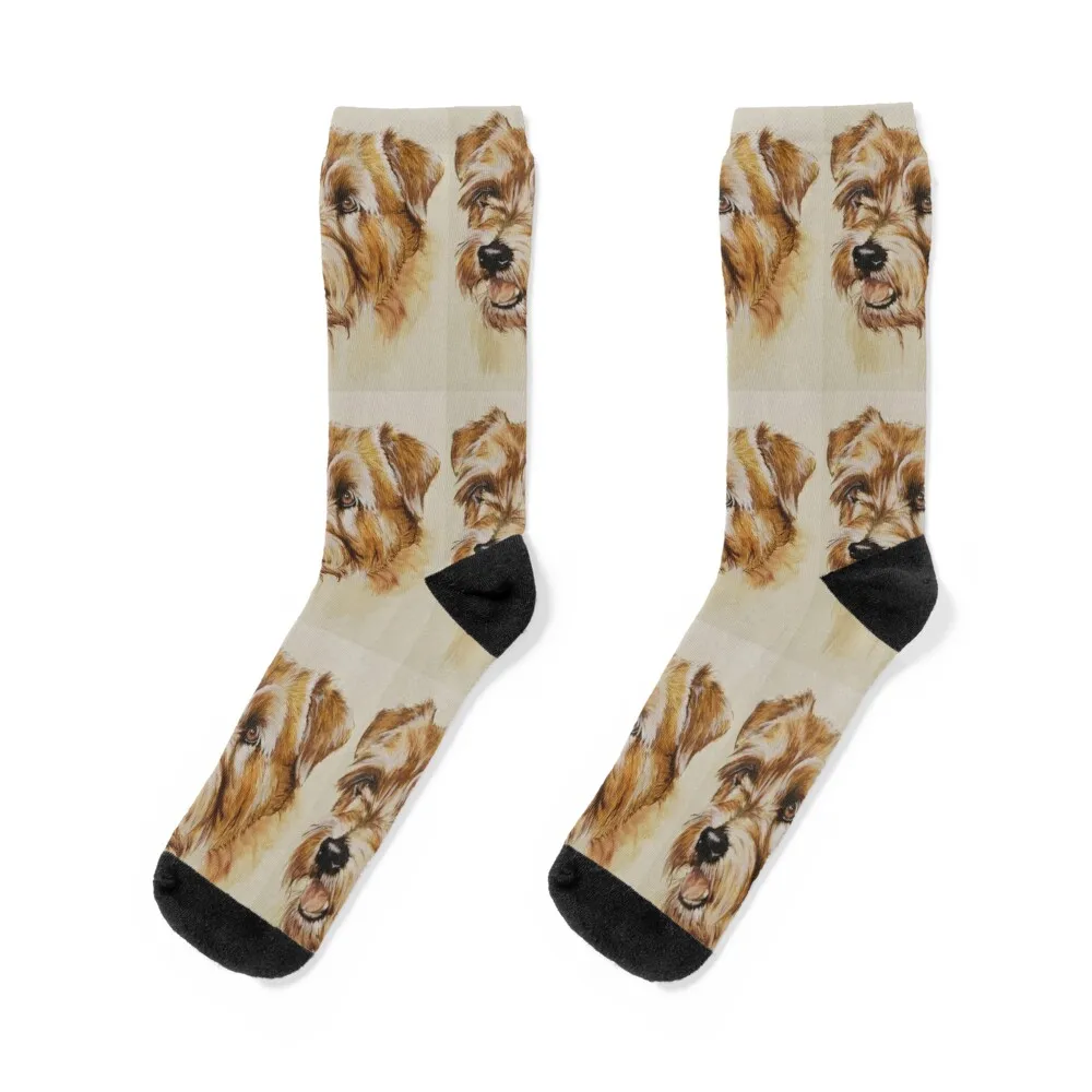 Norfolk Terrier in Watercolor Socks kawaii basketball men cotton high quality colored Boy Child Socks Women's