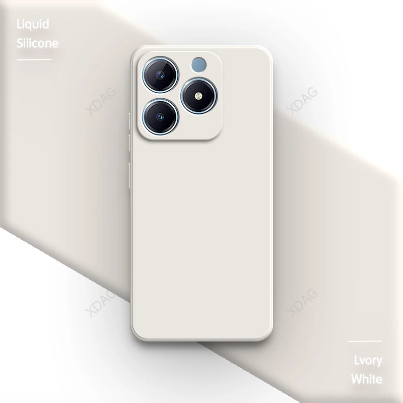 Classic Straight Edge Silicone Back Cover with Lens Protection
