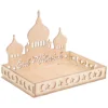 Wooden Dessert Box Tray Elegant Eid Design Wooden Serving Tray Ramadan Decorations Home Decor Items Bowls Plates Trays 1