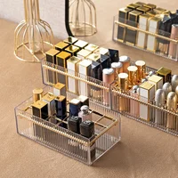 18-grids Luxury Lipstick Storage Box Transparent Portable Makeup Holder Plastic High-capacity Cosmetics Case Desktop Organizer 1