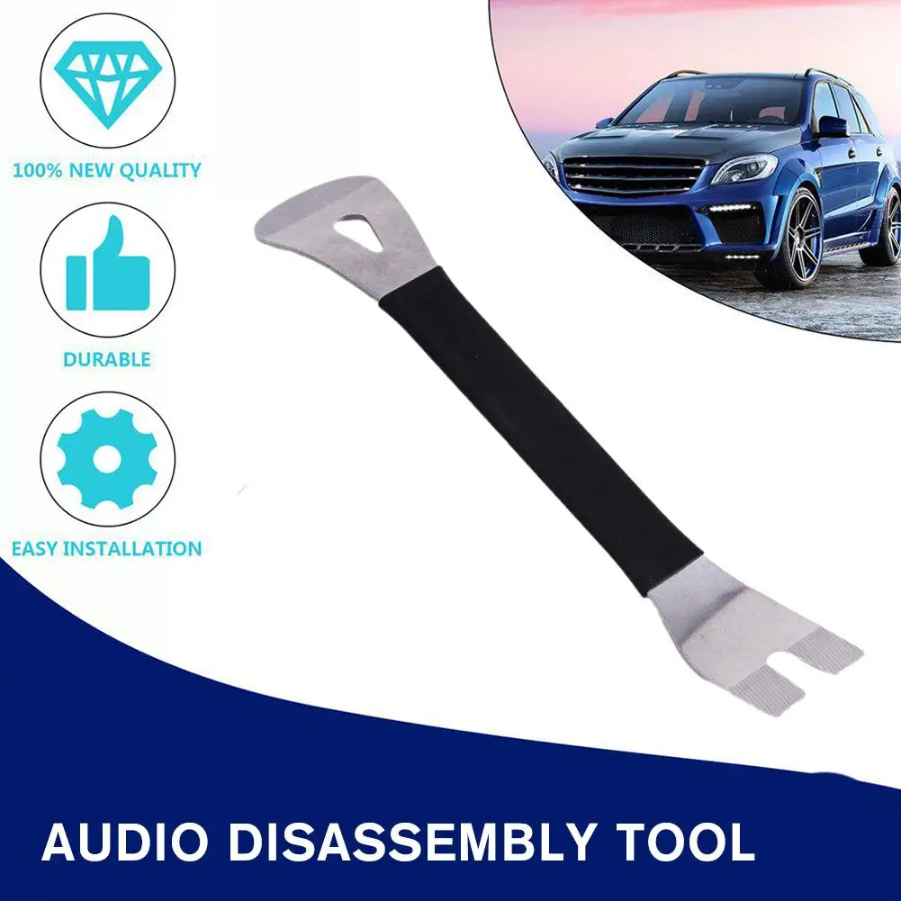 1Pc Car Trim Removal Tool Stainless Steel Durable Two-end Trim Removal Level Pry Tools Door Panel Audio Terminal Fastener Driver