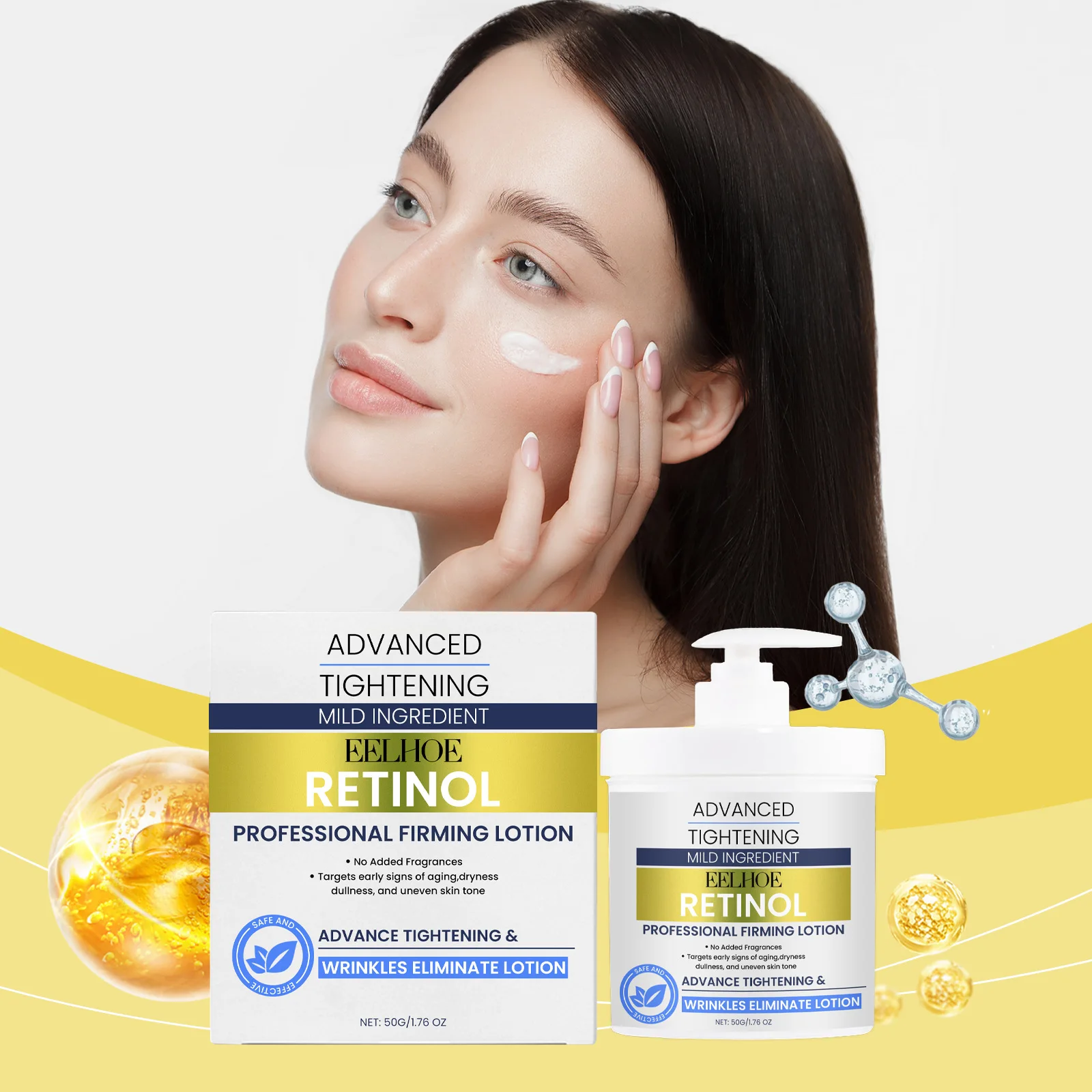 EELHOE Retinol Body Lotion Skin Tightening Elasticity Improve Sagging Moisturizing Nourishing Skin Smooth Repair Skin Care Cream 3