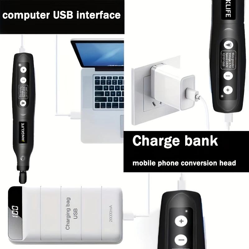 USB Cordless Rotary Tool Kit Woodworking Engraving Pen DIY For Jewelry Metal Glass Mini Wireless Drill 4