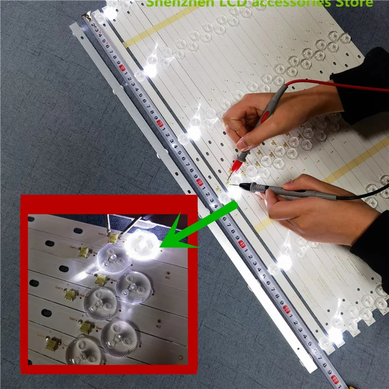 6 LED HL-00320A30-0601S-07 A1 2 6 silver IP-LE32/495523 hl-00320a30 6V 575mm led backlight strip tv backlight strips
