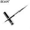 BQAN Black Double Head Crystal Handle 9mm&11mm Drawing Brush Liner Brush Painting Pen Gel Polish Crystal Nail Art Manicure Tools 3