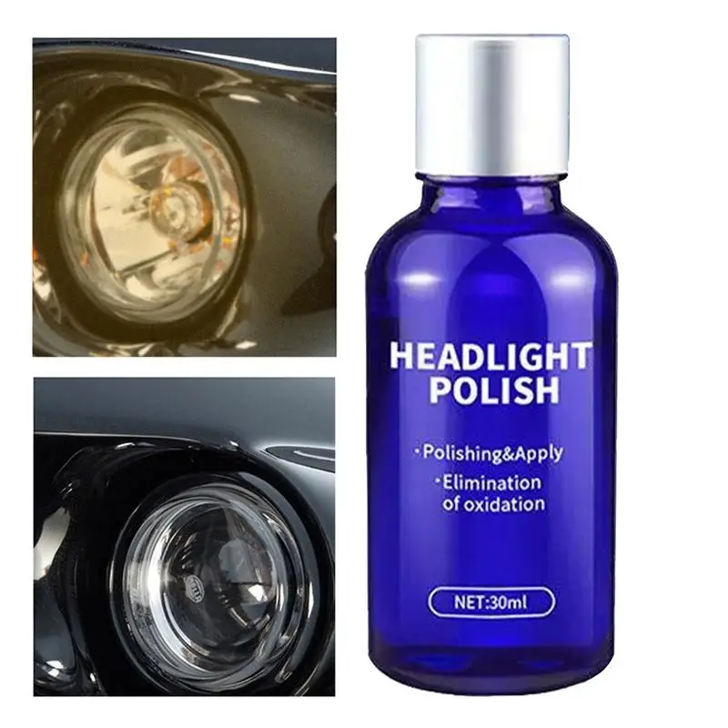 

Headlight Repair Polish 30ml Repair Agent Polishing Headlight Liquid Restoration Cleaner With Superhydrophobic Coating For