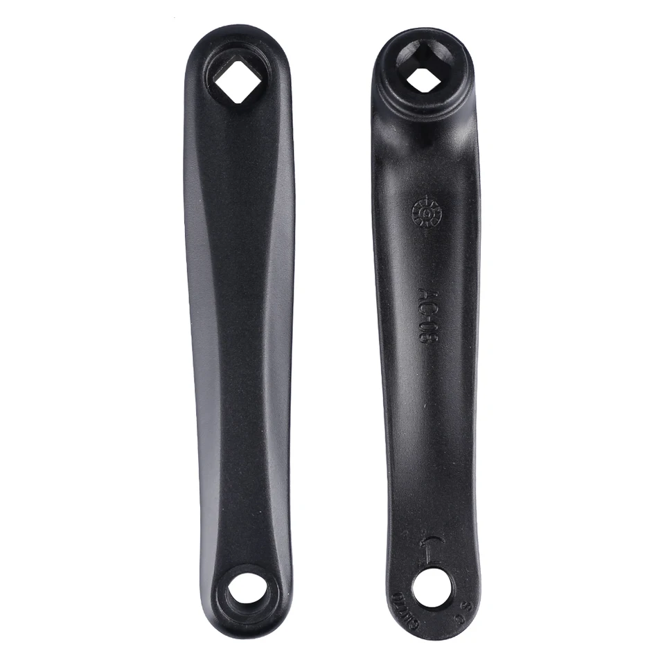 Bike Crank Arm Aluminum Alloy 170mm Bicycle Crank Black Left and