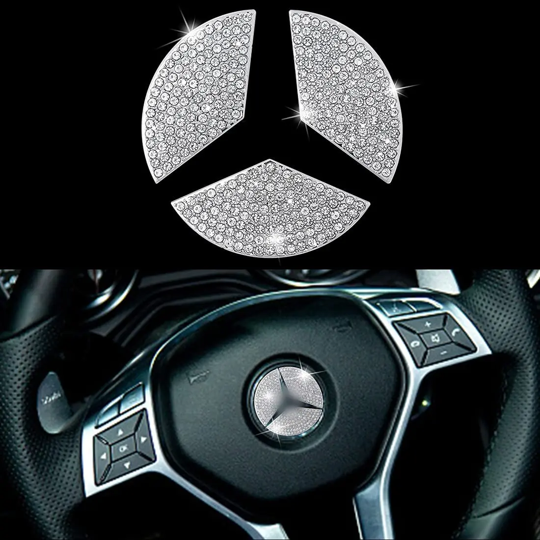 Autotürgriff Aufkleber - 8pcs Bling Autozubehör Kristall Glitzer