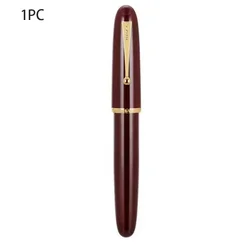 Transparent Luxury Resin Fountain Pen - Fine Writing Instrument for Office & School Supplies (Wine Red)