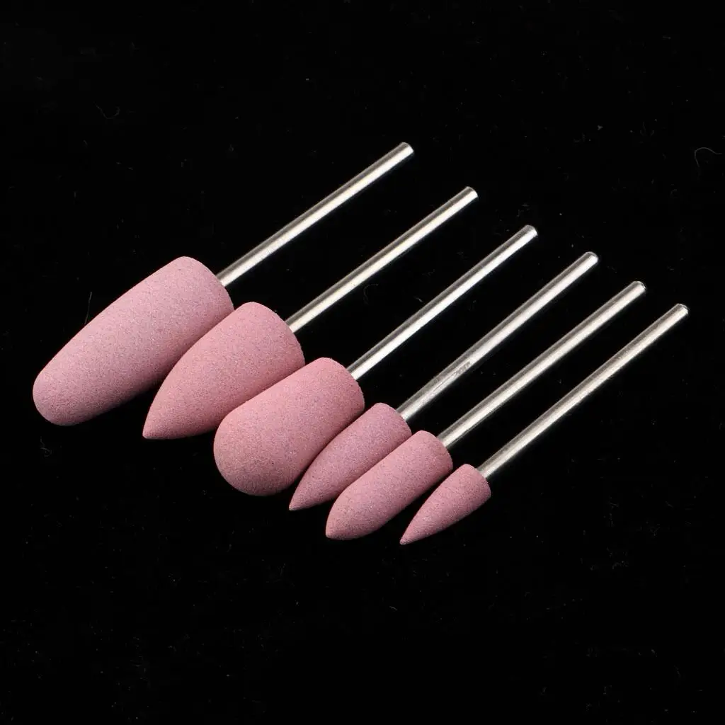 실리콘 전기 연마 헤드, 굳은살 제거 비트, 6x3/32 인치 비트