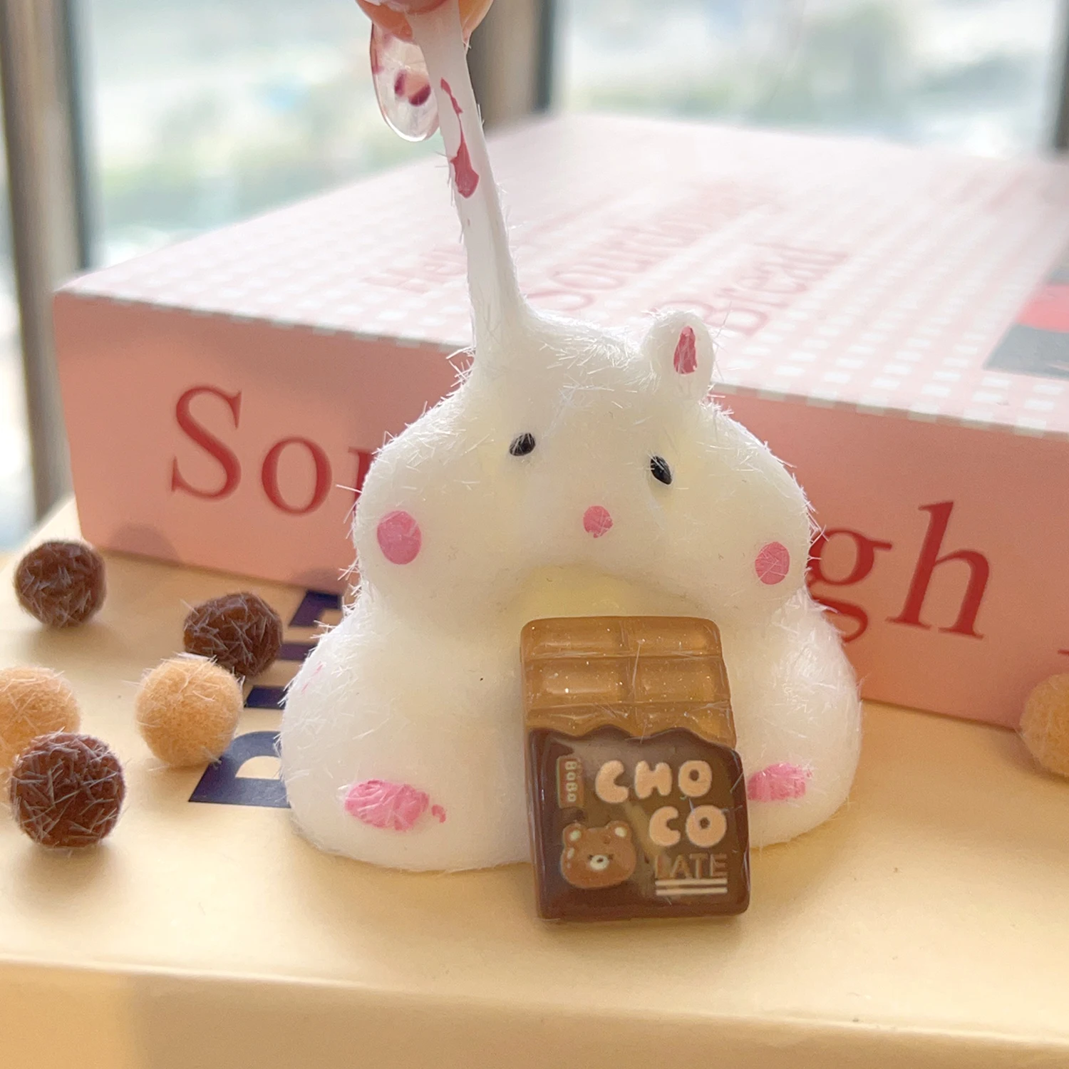 Fluid Chocolate Hamster Pinching Toys Flocking Decompression Finger Pinching Children's Toys Soft Silicone Feeling Slow Rebound 4