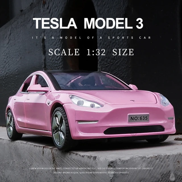 Modèle X Violet - Voiture Tesla Modèle 3 En Alliage Pour Enfant