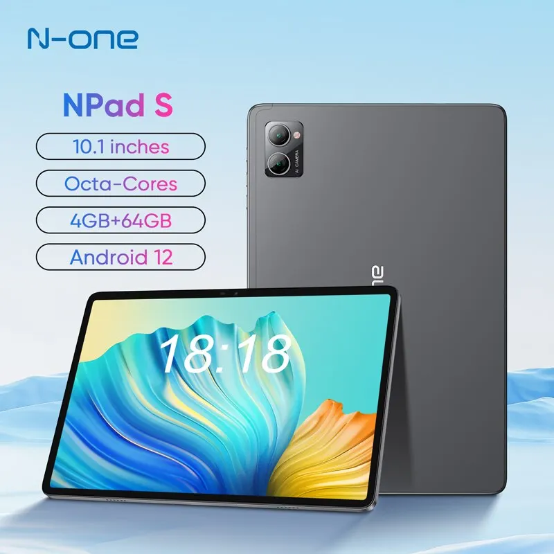 N-ONE NPad S 2023 10.1 인치 태블릿 패드, 듀얼 와이파이, BT5.0 태블릿, 1280X800 HD, 4GB, 64GB, 안드로이드 12, MTK8183, 8 코어, 6600mAh N-ONE NPad S 2023 10.1 인치 태블릿 패드, 듀얼 와이파이, BT5.0 태블릿, 1280X800 HD, 4GB, 64GB, 안드로이드 12, MTK8183, 8 코어, 6600mAh