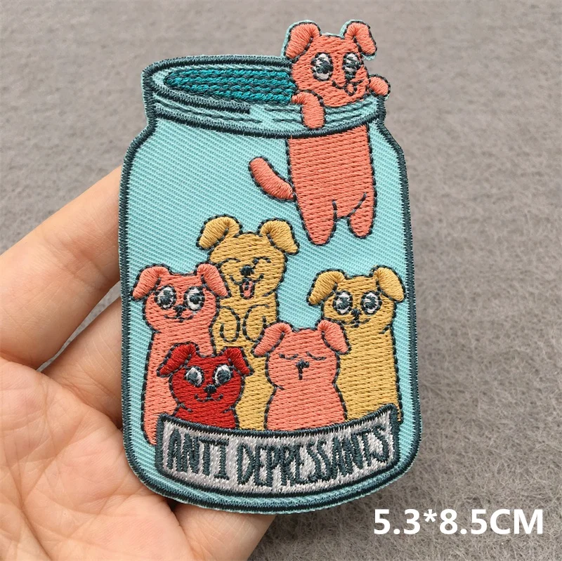 Patch chat brodé thermocollant écusson cartoon mignon vêtements sac accessoire