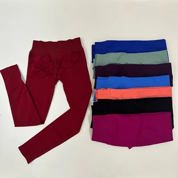 Yoga Leggings for Women Seamless Yoga Pants Scrunch Butt Lifting Gym Leggings Low Ribbed Waistband Fitness Sports Tights 1