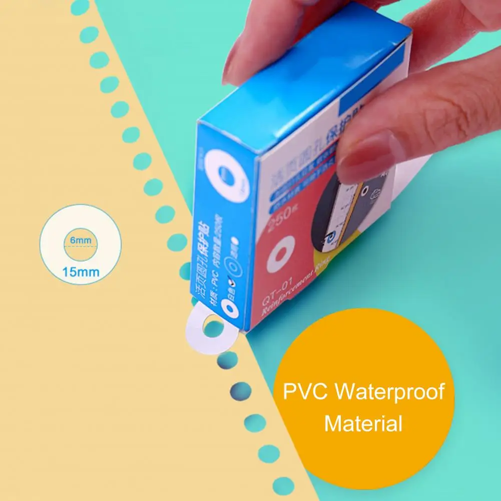 Paper Punch Hole Sticker Protective Paper Repair Anti-break Multi-purpose Practical Widely Usage Hole Punch Protector