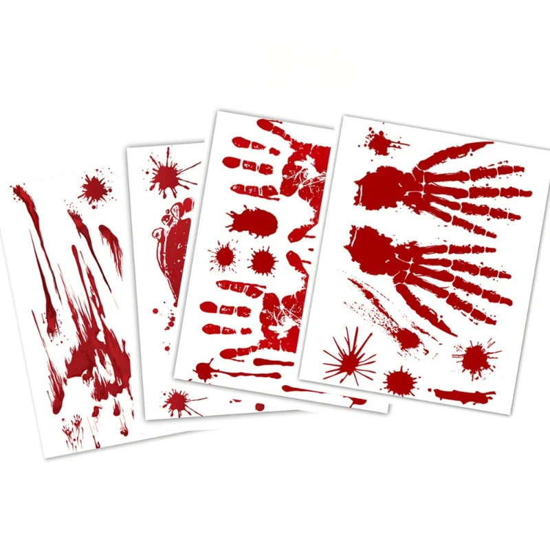 Halloween bloody handprints Signs Halloween Props Party Outdoor Garden Decor
