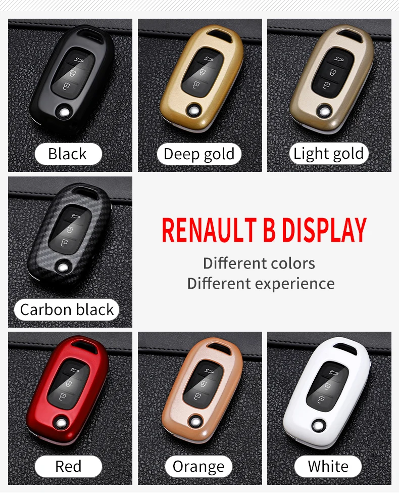 Custodia-per-chiave-Auto-a-3-pulsanti-in-fibra-di-carbonio-Cover-Fob-Shell-per-Renault.jpg Cover Telecomando/chiave per Renault Kadjar Captur Symbol Koleos Megane portachiavi accessori Auto - Custodia per chiave Auto a 3 pulsanti in fibra di carbonio Cover Fob Shell per Renault