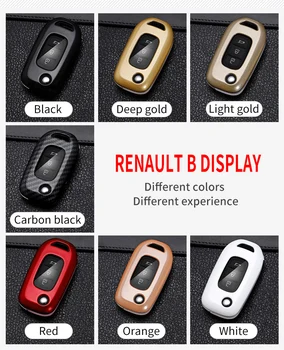 Cover Telecomando/chiave per Renault Kadjar Captur Symbol Koleos Megane portachiavi accessori Auto 6 Cover Telecomando/chiave per Renault Kadjar Captur Symbol Koleos Megane portachiavi accessori Auto - Custodia per chiave Auto a 3 pulsanti in fibra di carbonio Cover Fob Shell per