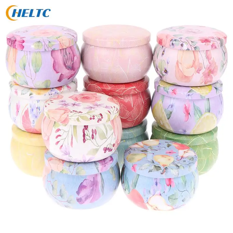 4OZ Tin Plate Sealed Jar Metal Candle Tin Jars Candy Box Rose Tea Pot Jewelry Storage Organizer Tinplate Christmas Packing Case