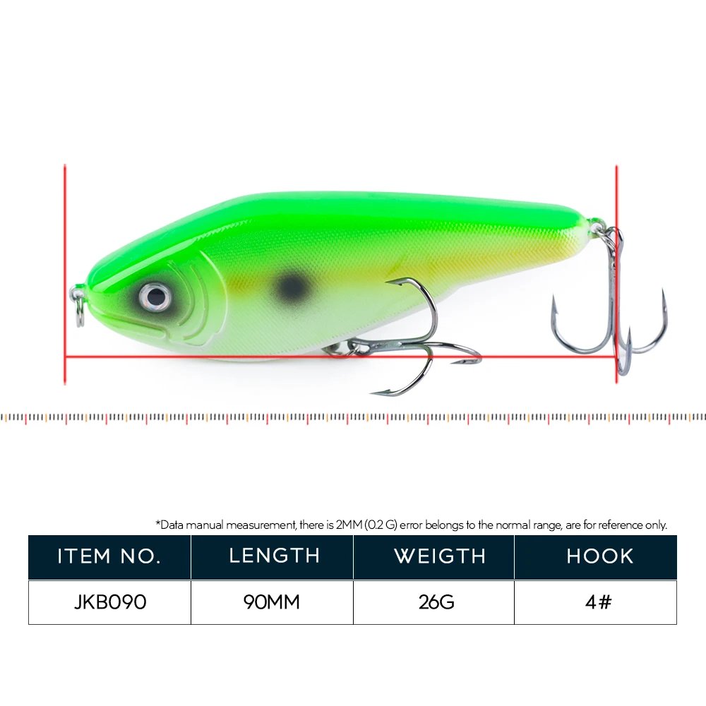 한린 NEW 글라이드 저크베이트 90mm/26g 인기 파이크 베이트 크랭크베이트 머스키 루어 낚시 루어 고품질 베이트 워블러 배스