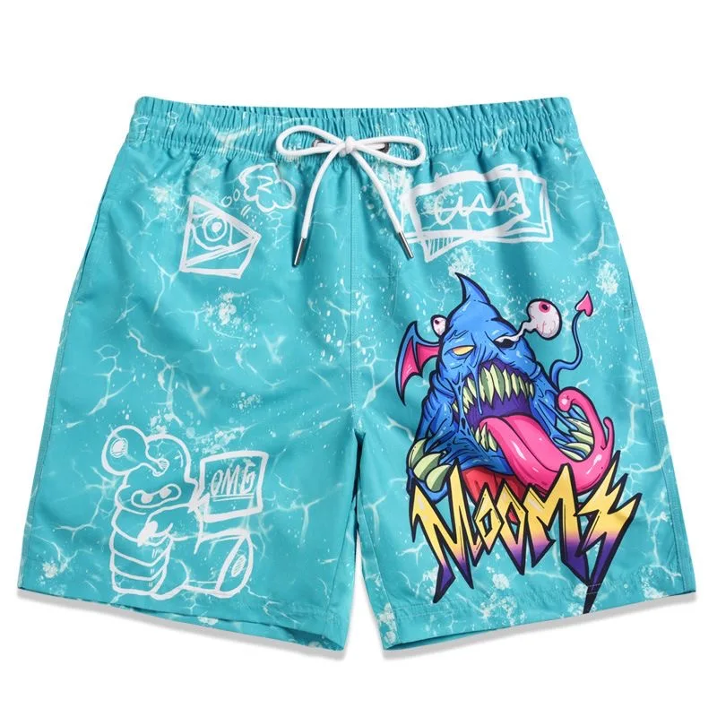 New American Trend Creative Animation Summer Sports and Leisure Brand Shorts Loose Breathable Quick-drying Mesh Basketball Pants 6