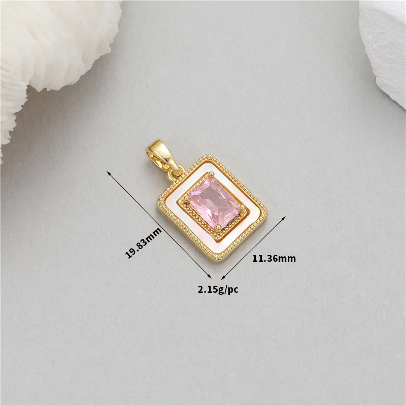 Stylish Chic Elegant 14K Gold Plated Turquoise Zircon Pendant Handmade DIY Jewelry Accessories 7