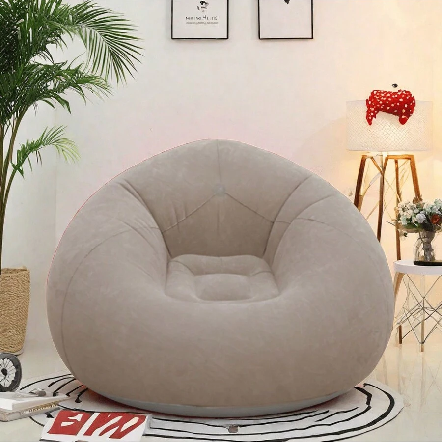 1pc inflatable bean bag sofa – foldable, easy to carry, soft and comfortable inflatable lounge chair, suitable for outdoor/indoo