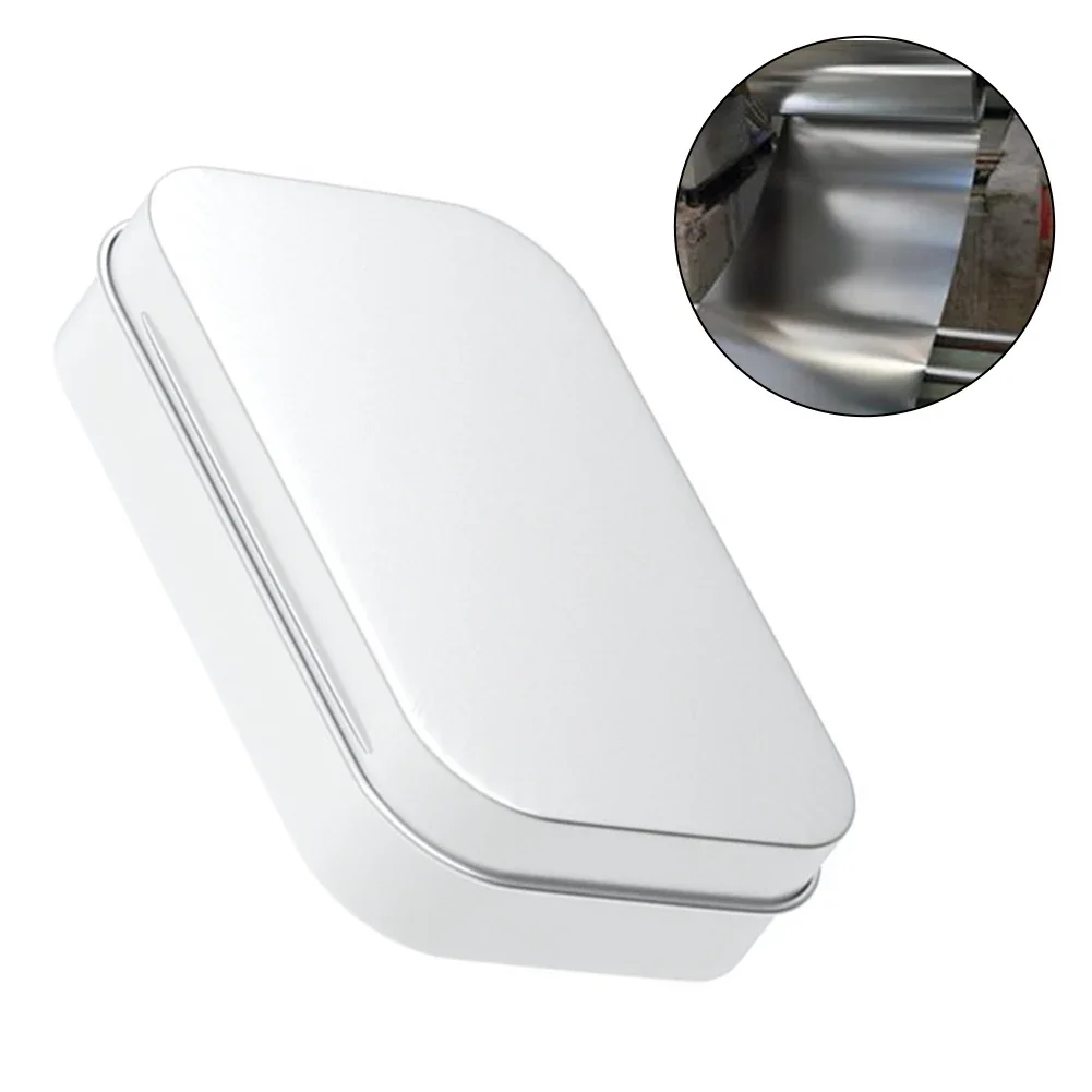 

Metal Rectangular Empty Mini Tin Box Tinplate Push Candy Pill Cases Bins Jar Hinged Containers Small Organizer Storage Box