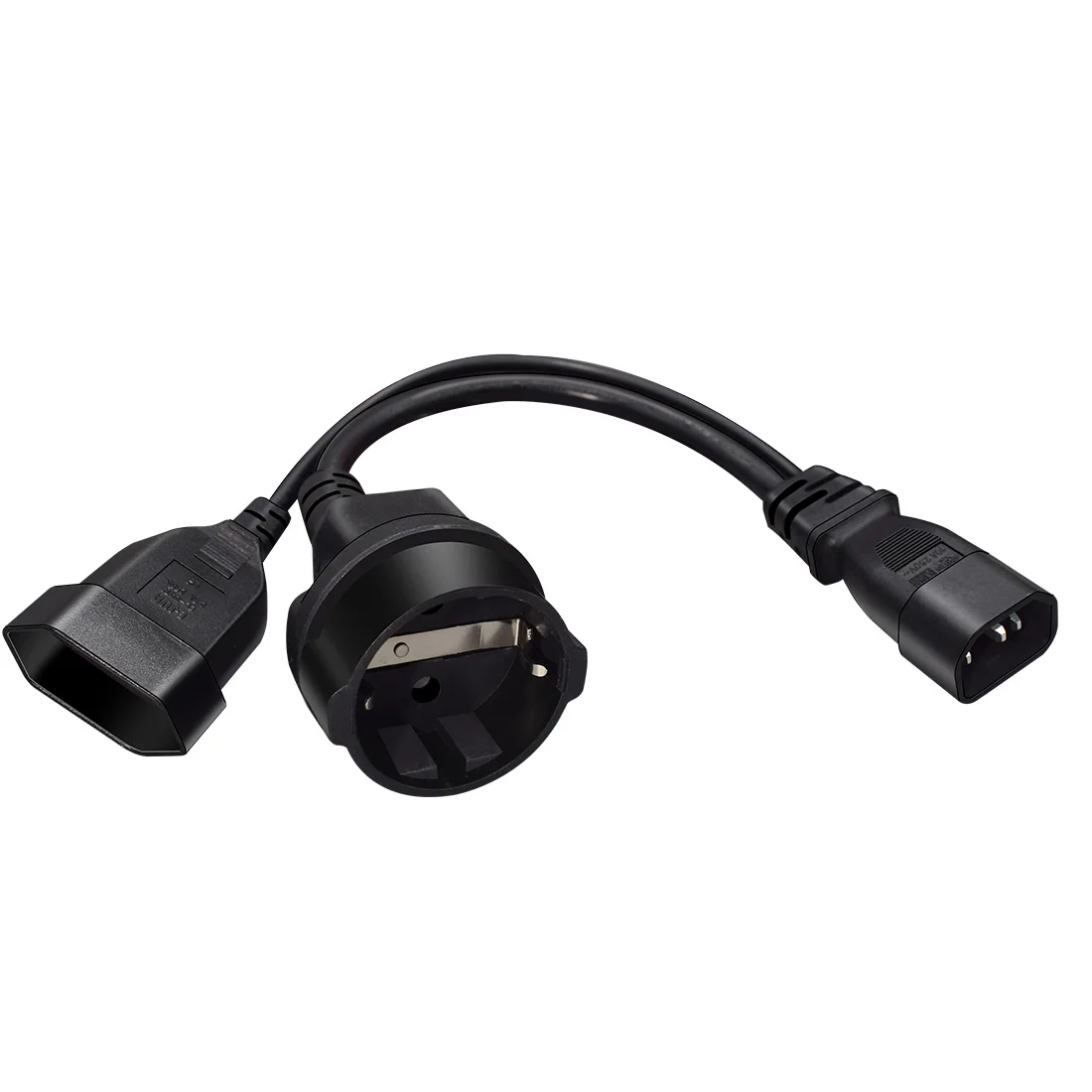 JORINDO IEC320 AC  ڵ, C14 3  -   ǥ   ª ̺, C14 to EU4.0 + EU4.8MM