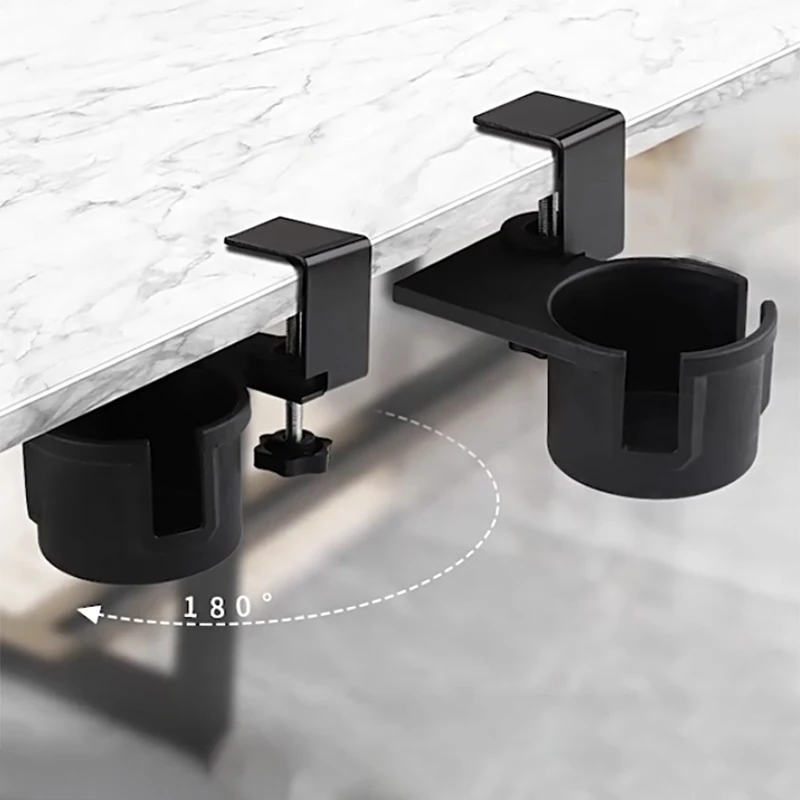 ABS Rotating Desk Cup Holder Table Clamp