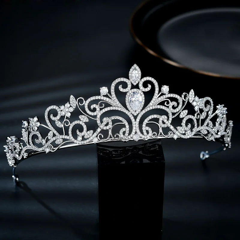 

Женская свадебная тиара, свадебная повязка на голову с фианитами