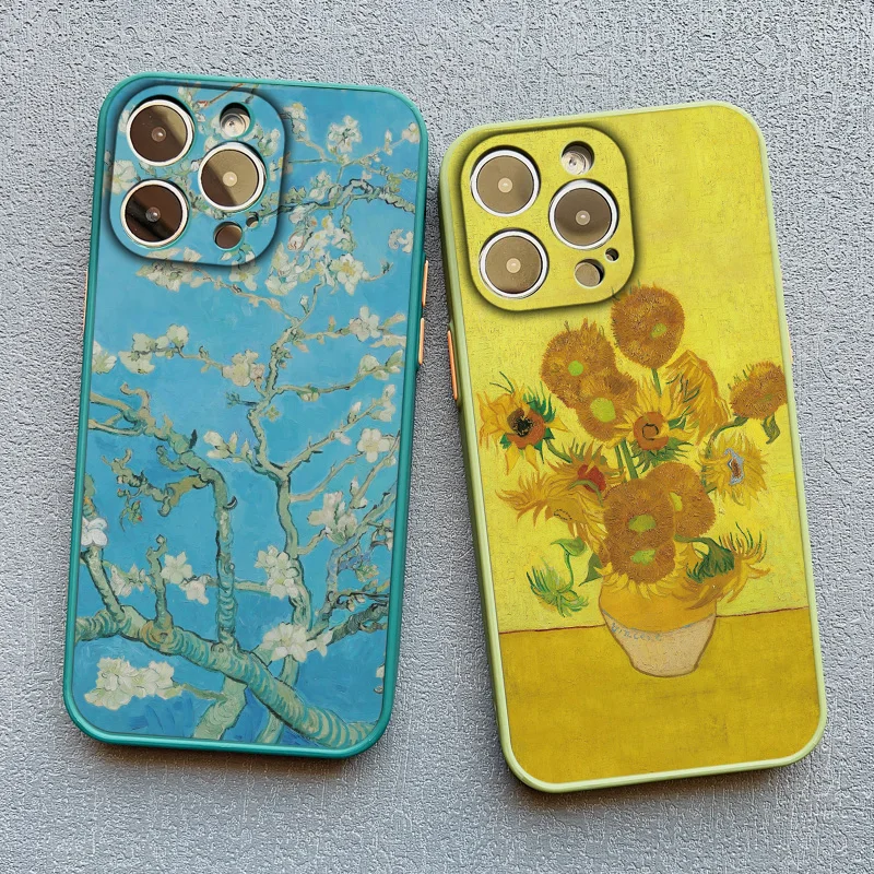 Retro Van Gogh Oil Paint Vintage Shockproof Phone Case Cover