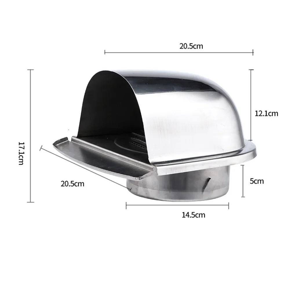 Stainless Steel Air Vent Cover 1pc 100mm 150mm Wall Air Vent Extract Valve Grille Ducting Ventilation Outlet