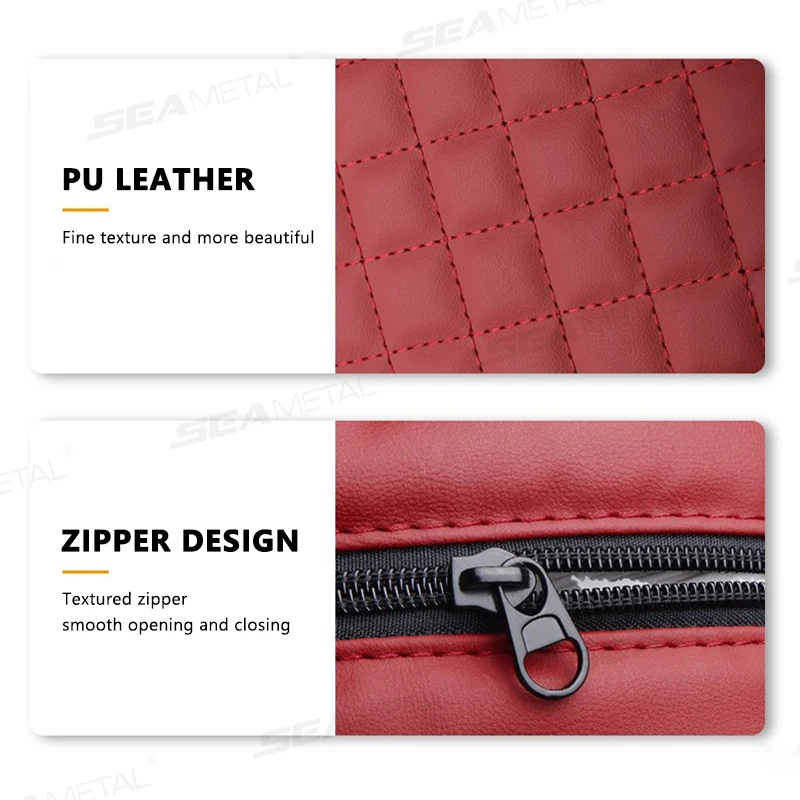 Thick Car Armrest Cushion with Storage Bag and Tissue Holder