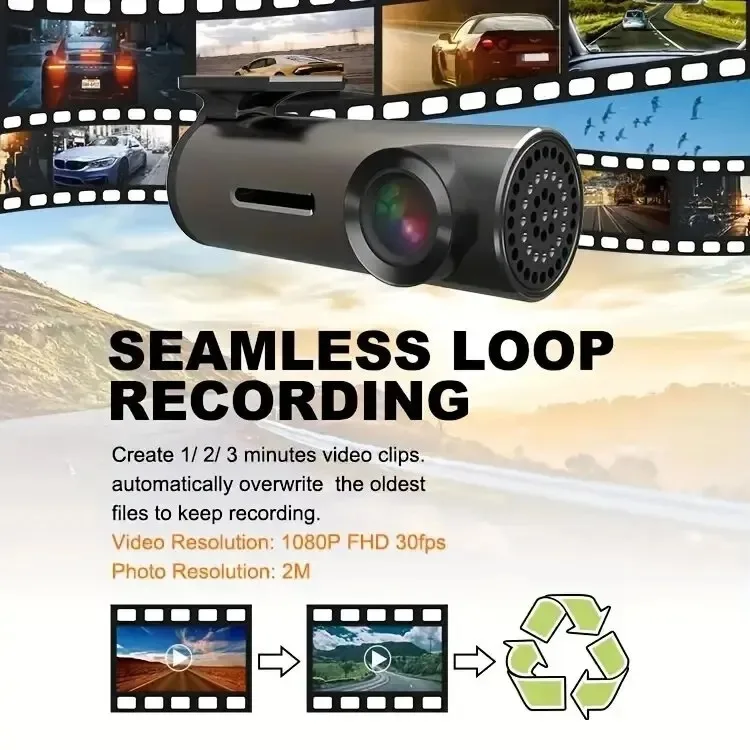 Description Picture 3 of itemUSB Wifi 1080P Dash cam for Car DVR Black Box 1080P 360 Degree Dash Cam APP Control Video DashCam Car Camera Driving Recorder