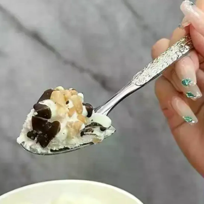 Stainless Steel Watermelon Spoon Ice Crack Shovel Spoon Coffee Spoon Dessert Spoon Cake Spoon Ice Cream Spoon Soup Spoon